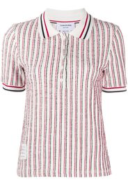 Thom Browne Polo RWB con dettaglio Web - Bianco