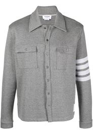 Thom Browne Giacca-camicia con righe - Grigio