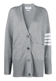 Thom Browne Cardigan oversize con dettaglio a 4 righe - Grigio