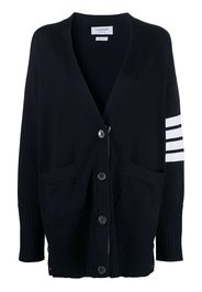 Thom Browne Cardigan oversize con dettaglio a 4 righe - Blu