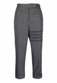 Thom Browne 4-bar high-rise cropped trousers - 035 MED GREY