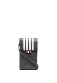 Thom Browne four-bar stripe phone bag - Grigio