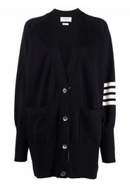 Thom Browne Cardigan con dettaglio a 4 righe - Blu