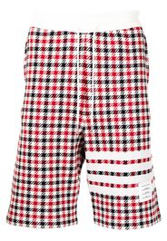 Thom Browne 4-Bar stripe checked shorts - Rosso