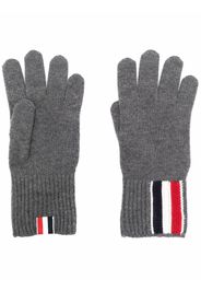 Thom Browne RWB stripe merino wool gloves - Grigio