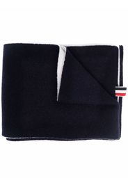 Thom Browne Sciarpa con intarsio - Blu