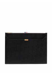 Thom Browne medium zipped clutch - Nero