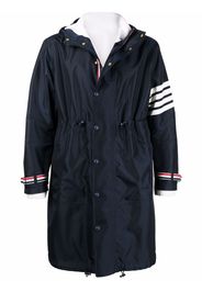 Thom Browne Cappotto con cappuccio - Blu