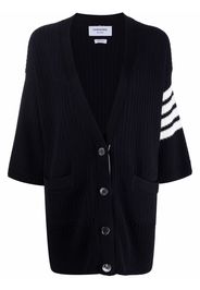 Thom Browne Cardigan con dettaglio a 4 righe - Blu