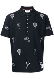 Thom Browne Polo con ricamo - Nero