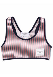 Thom Browne Top bikini a righe - Nero