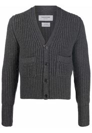 Thom Browne Cardigan con applicazione - Grigio