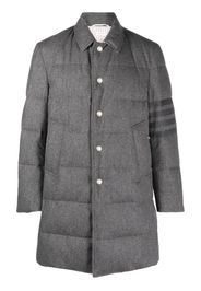 Thom Browne Cappotto imbottito con dettaglio a 4 righe - Grigio