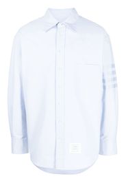 Thom Browne Camicia a maniche lunghe con dettaglio a righe - Blu