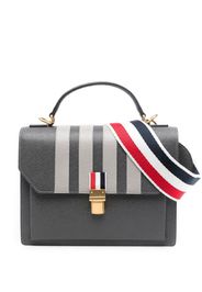 Thom Browne Borsa a tracolla con applicazione - Grigio