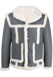 Thom Browne Giacca con bordo in shearling - Grigio