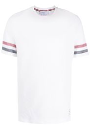 Thom Browne T-shirt a righe tricolore - Bianco