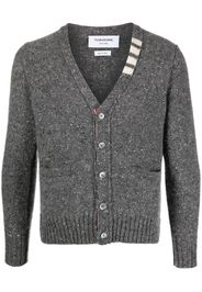 Thom Browne Cardigan con ricamo - Grigio