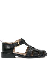 Thom Browne brogue leather fisherman sandals - Nero