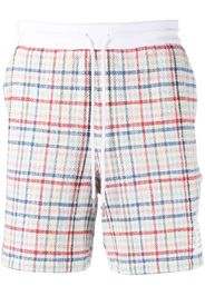 Thom Browne gingham-check tweed shorts - Bianco