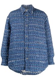Thom Browne denim-tweed shirt jacket - Blu