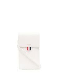 Thom Browne logo-stamp crossbody phone holder - Bianco