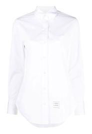 Thom Browne logo-patch long-sleeved shirt - Bianco