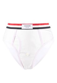 Thom Browne Slip con banda logo - Bianco