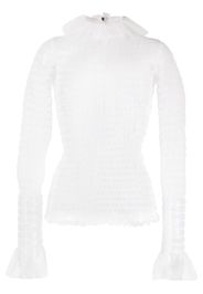 Thom Browne Top a collo alto - Bianco