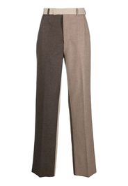 Thom Browne Pantaloni con design color-block - Marrone