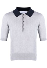 Thom Browne Polo con colletto a contrasto - Grigio