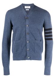 Thom Browne Cardigan con dettaglio a righe - Blu