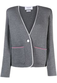 Thom Browne Cardigan con scollo a V - Grigio