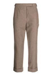 Thom Browne Pantaloni slim crop - Marrone