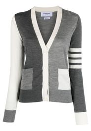 Thom Browne Cardigan con scollo a V - Grigio