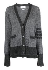 Thom Browne Cardigan con decorazione - Grigio