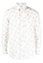 Thom Browne Camicia con stampa paisley - Bianco