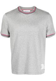 Thom Browne T-shirt girocollo con applicazione - Grigio