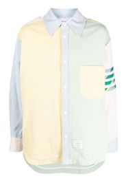 Thom Browne panelled-design pastel shirt - Verde