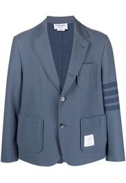 Thom Browne striped-sleeve cotton blazer - Blu