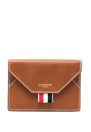 Thom Browne envelope leather cardholder - Marrone