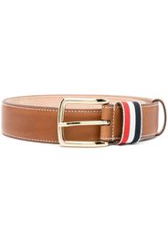 Thom Browne RWB-stripe leather belt - Marrone