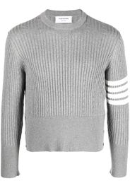 Thom Browne 4-Bar cable-knit ribbed jumper - Grigio