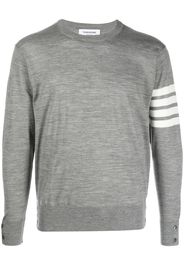 Thom Browne Maglione girocollo con dettaglio a 4 righe - 058 LIGHT GREY