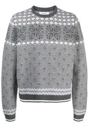 Thom Browne Maglione a fantasia - Grigio