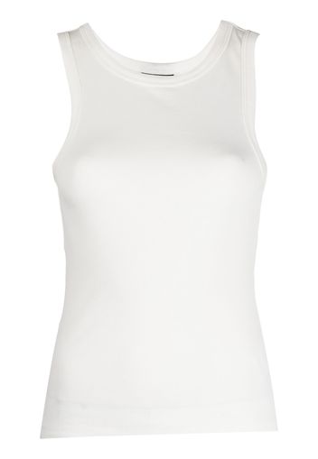 Thom Krom decorative-stitching cotton tank top - Bianco