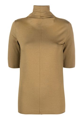 Thom Krom roll-neck half-sleeved T-shirt - Marrone