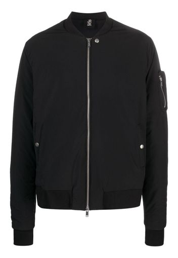 Thom Krom exposed-seam zip-up bomber jacket - Nero