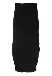 Thom Krom padded zip-up midi skirt - Nero