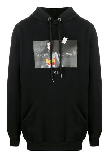 graphic print hooded sweatshirt